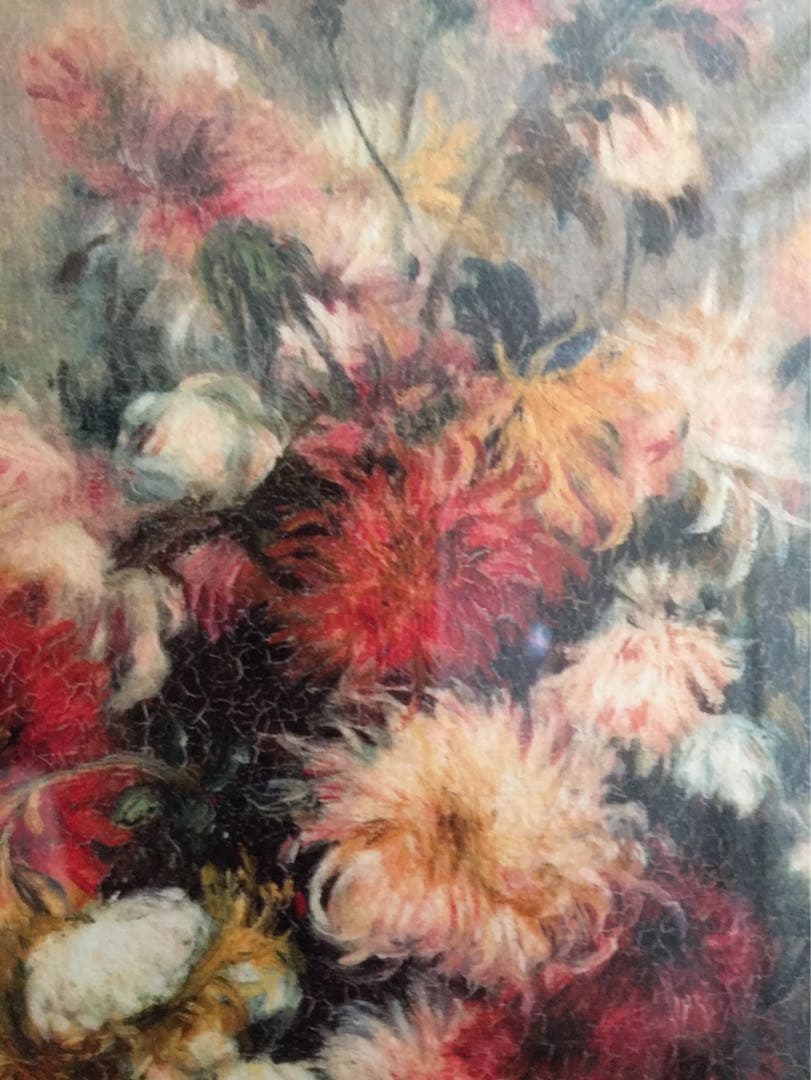 ルノワール 花瓶の花　印刷画　金　額縁　フレーム　絵画　アート