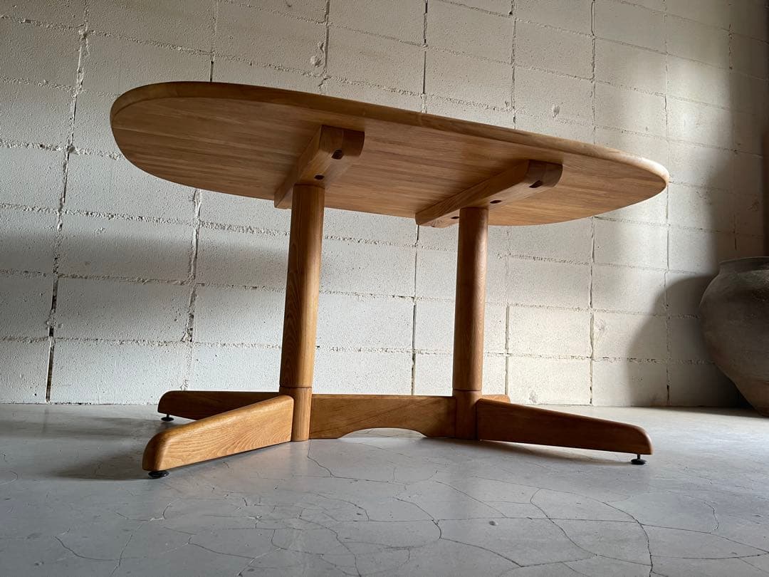 飛騨産業　オールドキツツキマーク　ダイニングテーブル　オーク材無垢　ヴィンテージ