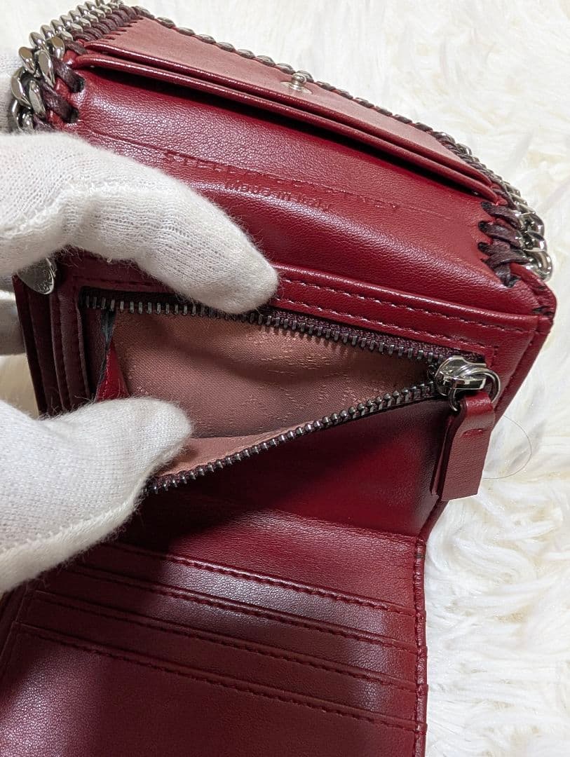 ステラマッカートニー♥️三つ折り財布ファラベラ チェーン 赤