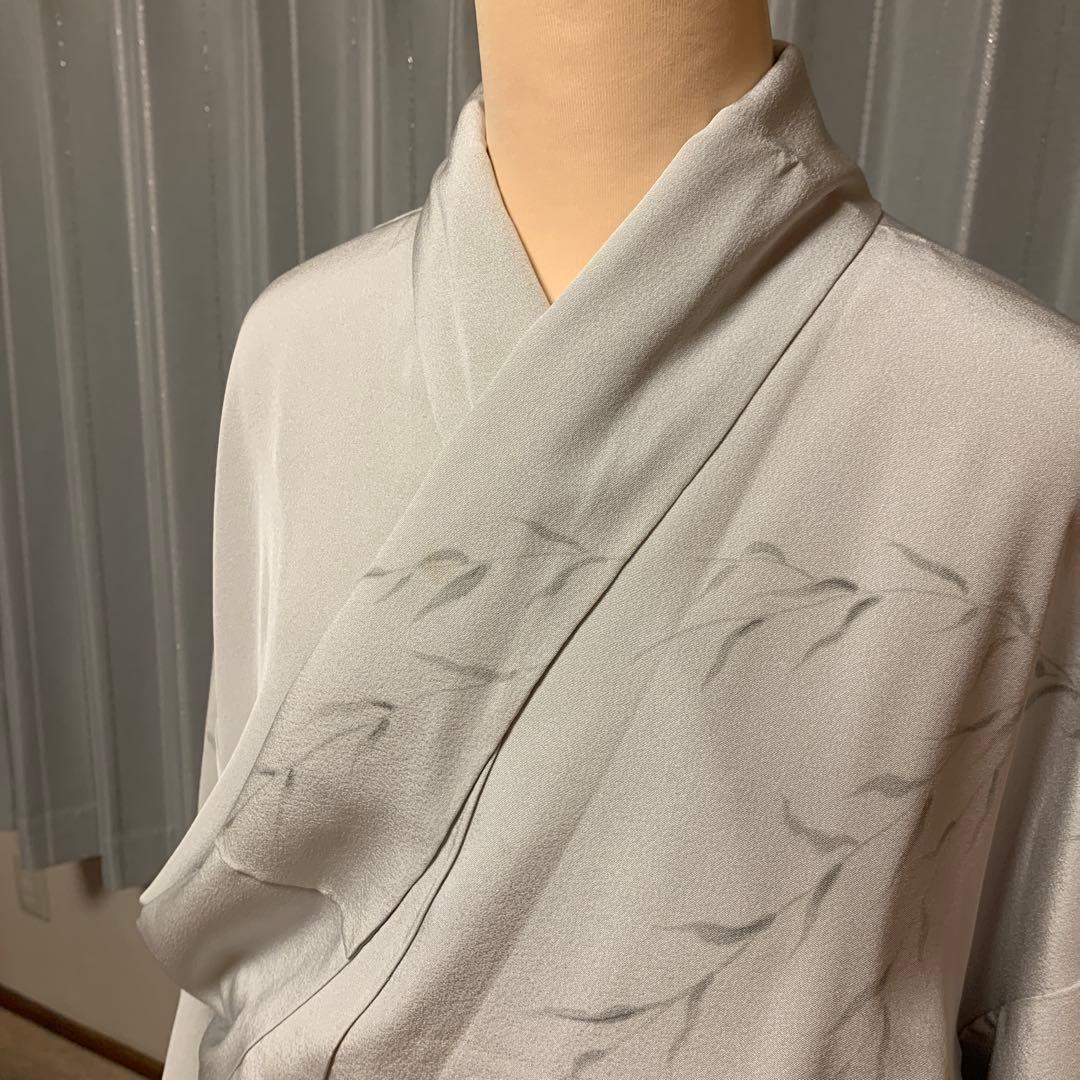 ch様極美品☆奄美大島紬☆泥染訪問着 ☆鴛鴦グレー入学式セレモニー