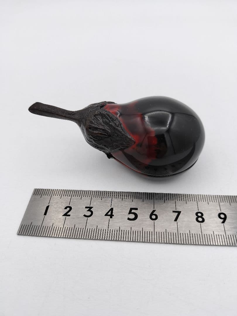 b40 【新品・未使用】香合 総乾漆造 茄子 中津昭史 木箱 茶道具