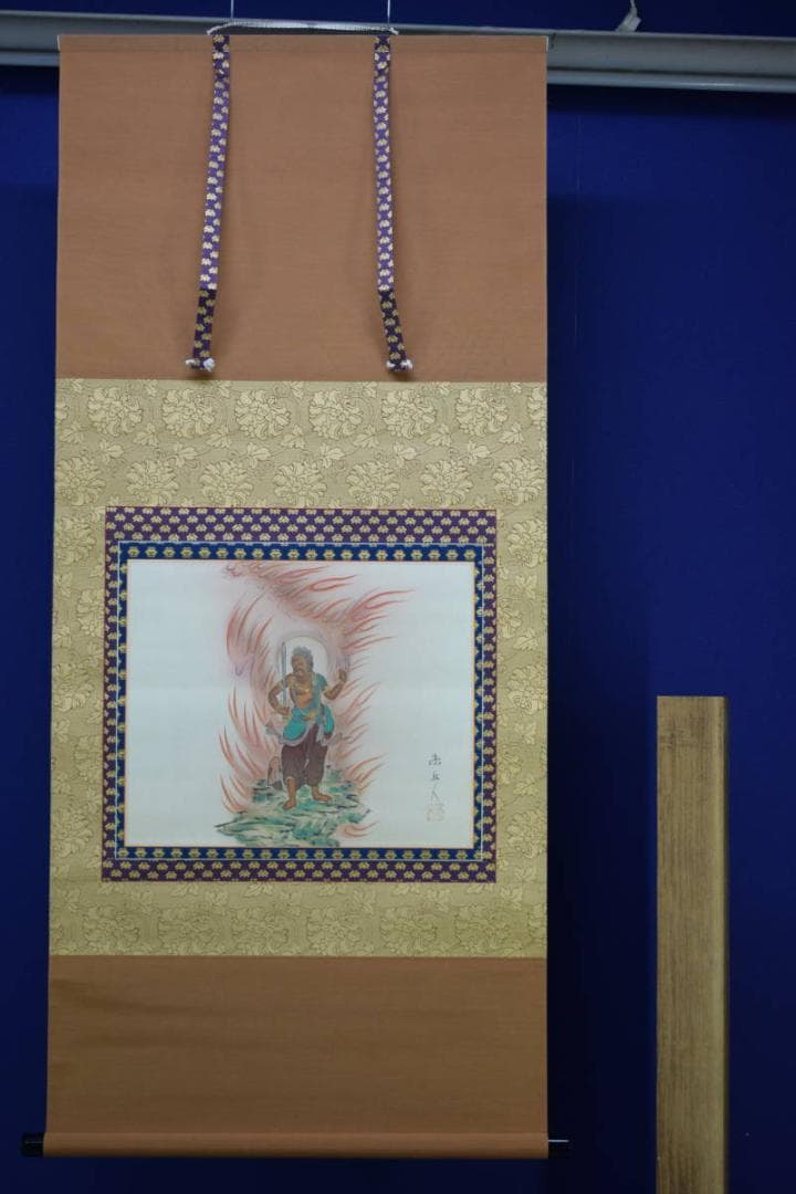 不詳/作者不詳/不動明王図/布袋屋掛軸HG-617