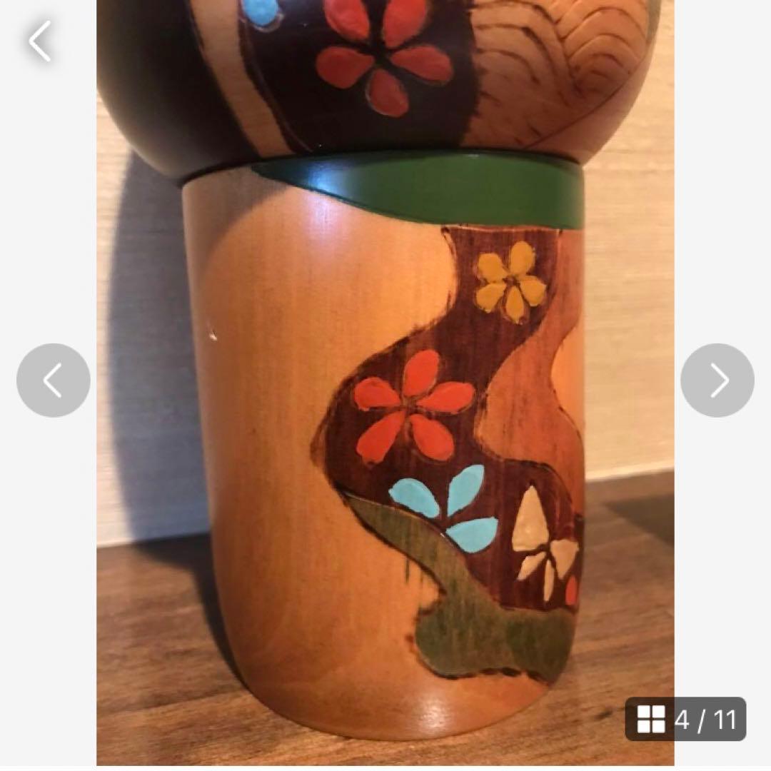 お値下げ♪☆創作こけし☆石村作【花流水】☆ インテリア小物