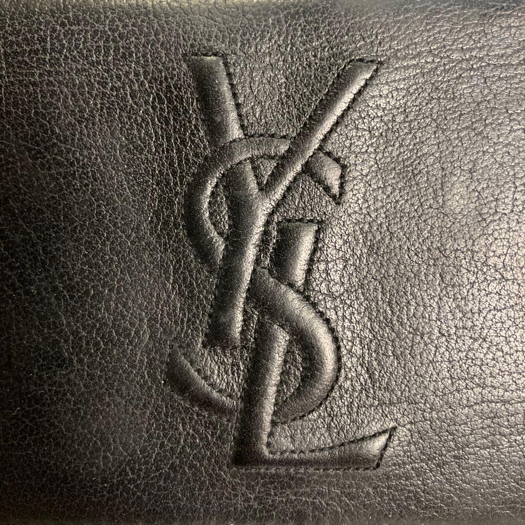 YVESSAINTLAURENT イヴサンローラン 2つ折り長財布　ブラック