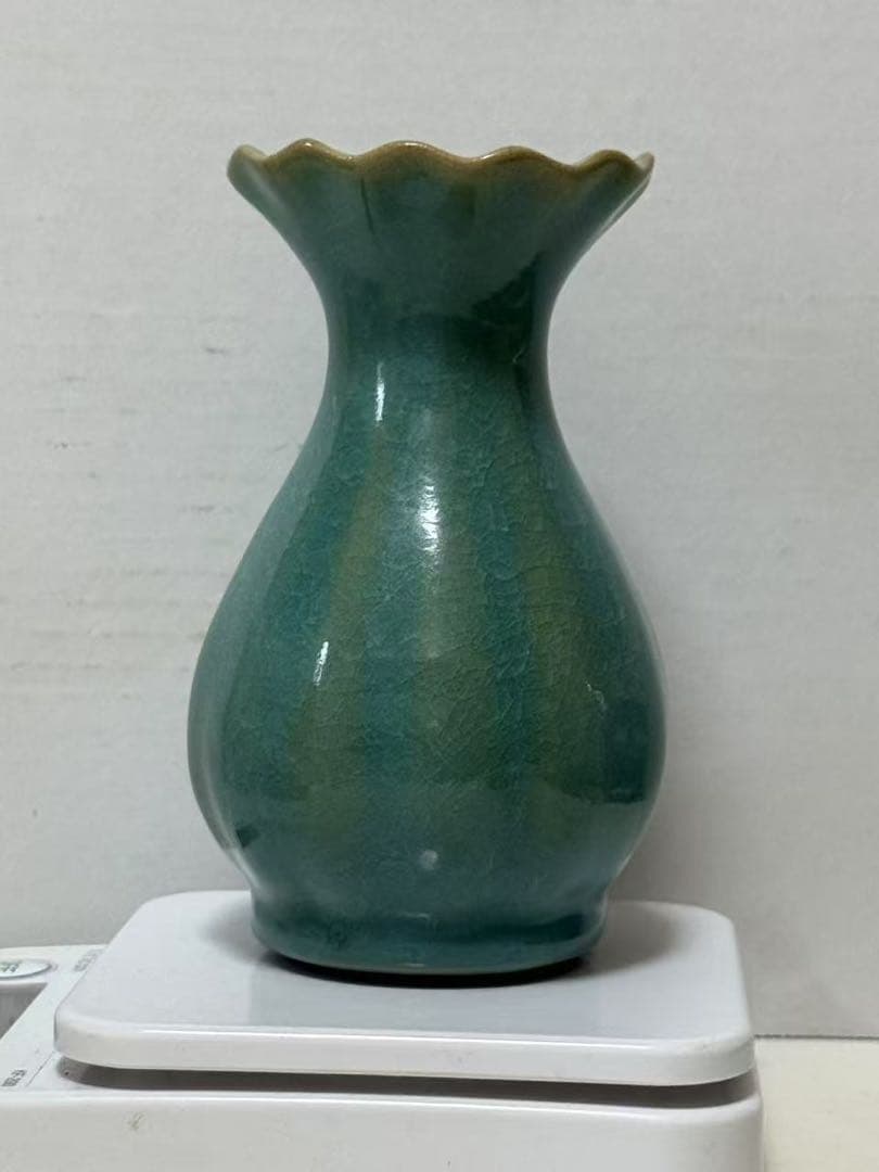 中国古美術中国古陶磁器宋時代汝窯花口瓶古 玩民国期頃茶道具 花入 唐物希少
