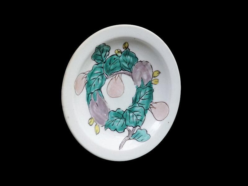 古伊万里 色絵 茄子の図 3寸半皿 手塩皿 A832AS-fbuv - メルカリ