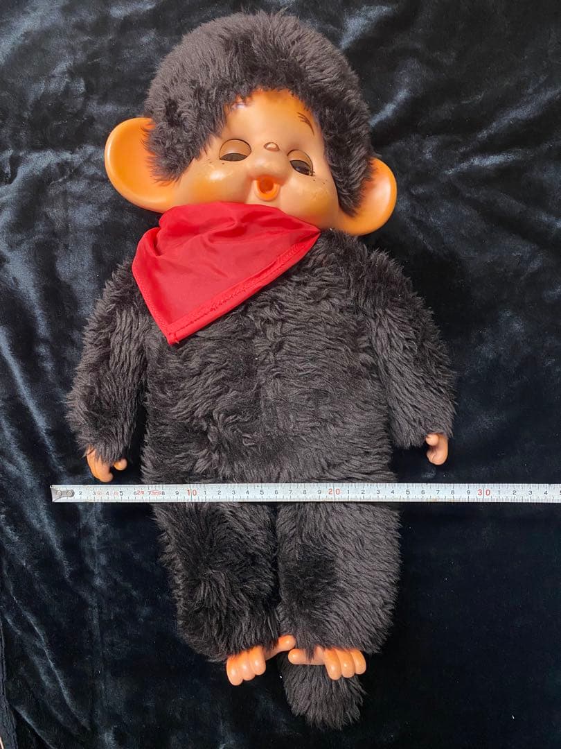 モンチッチ ぬいぐるみ 大きいサイズ 赤いスカーフ付き