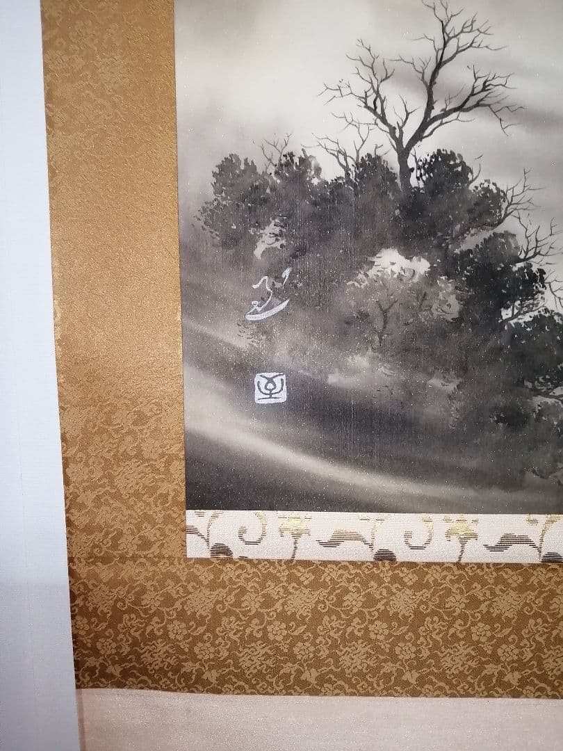 加瀬至 赤富士図 掛軸 人気 加瀬至 赤富士 肉筆 共箱 日本画 掛け軸