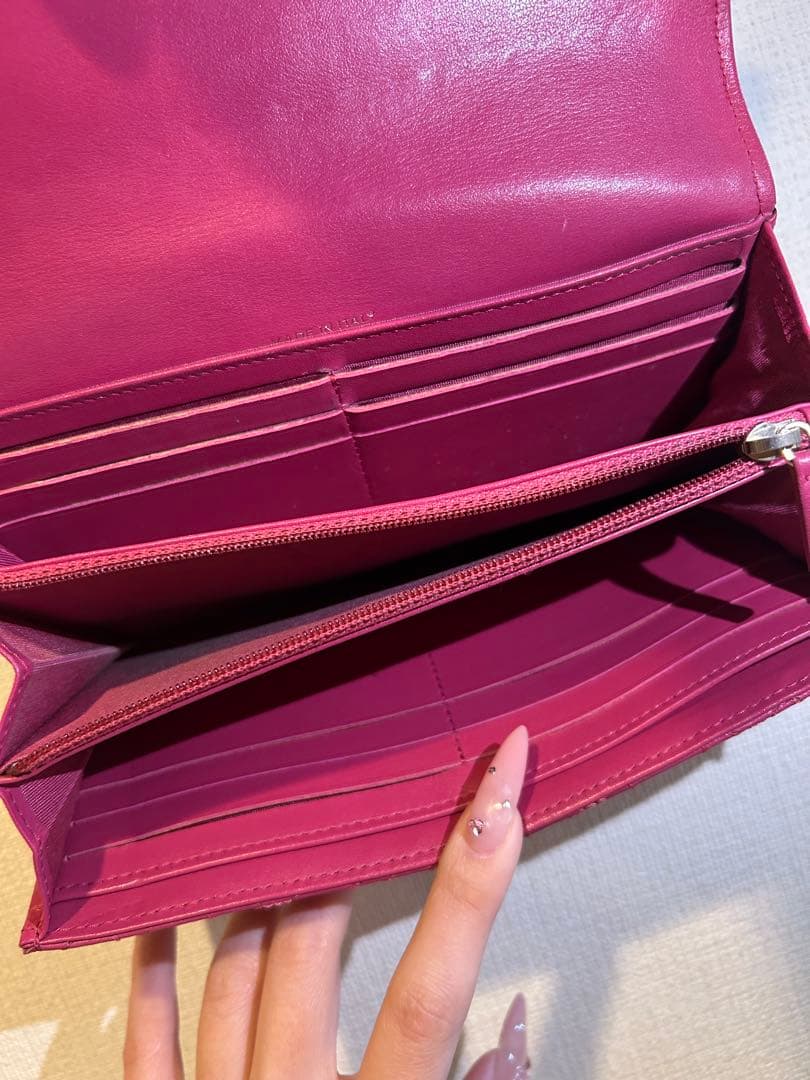 CHANEL 【正規品】二つ折り財布 ピンク 花柄