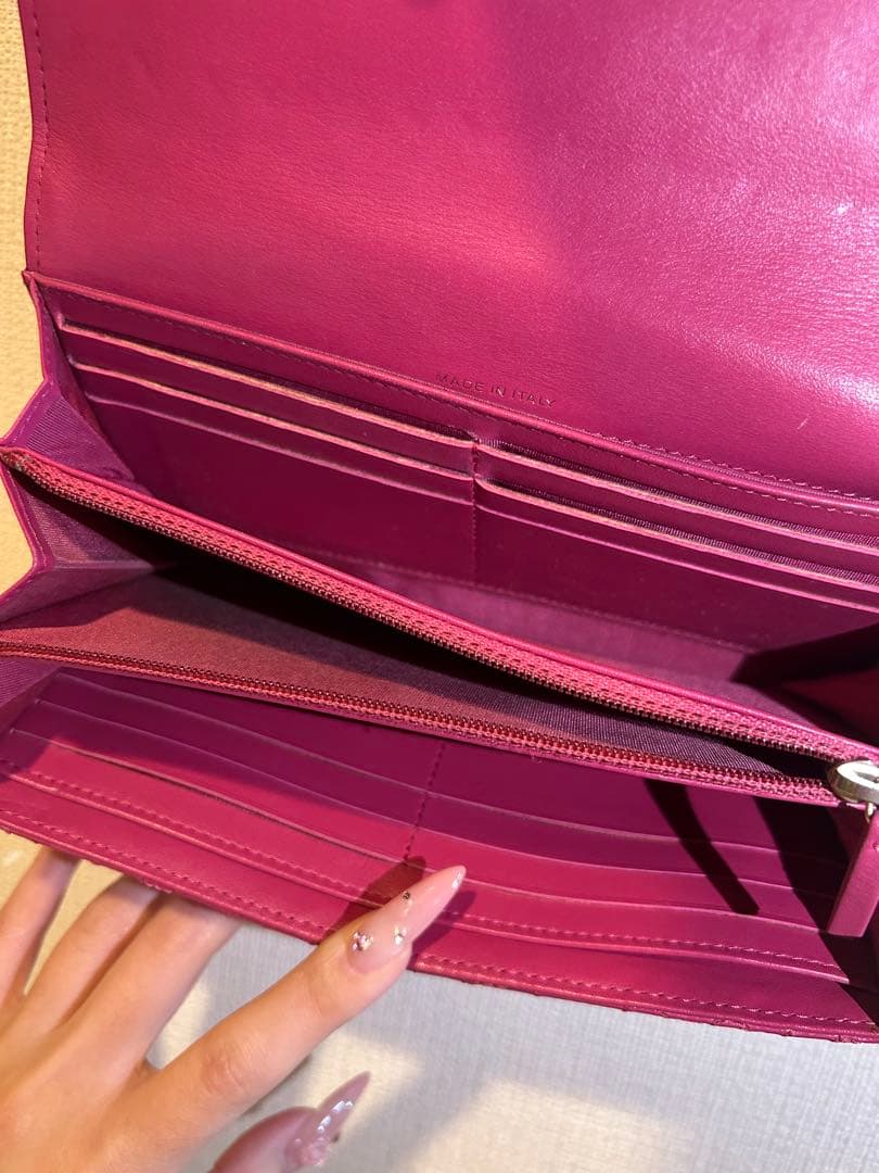 CHANEL 【正規品】二つ折り財布 ピンク 花柄