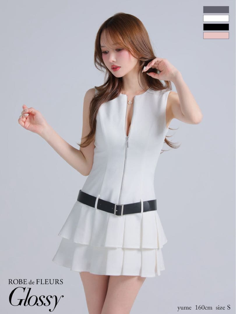 ブラック4307ローブドフルールグロッシー　AngelRSugar キャバドレス