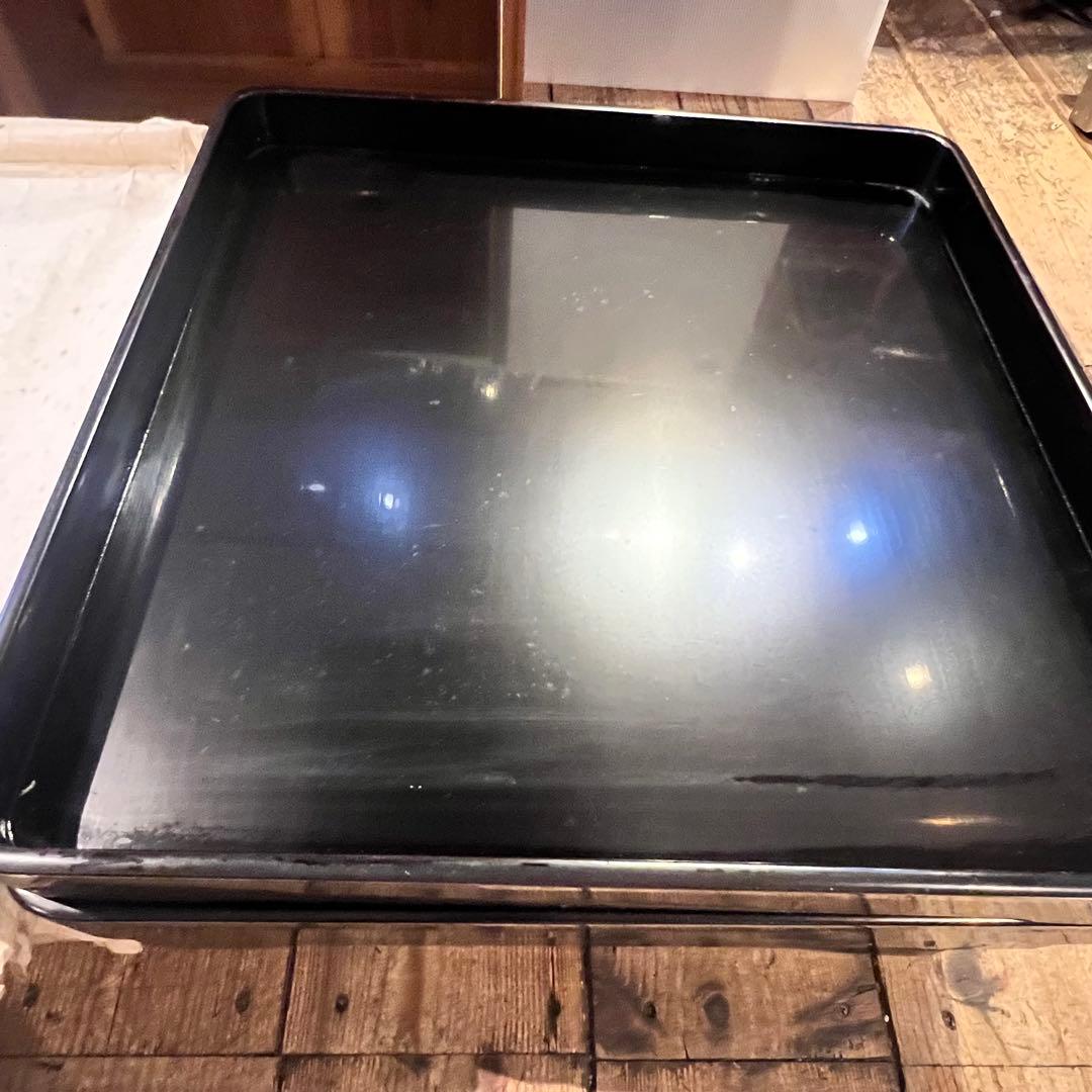 ② 輪島塗 御膳 11膳 黒漆縁金脚付膳 明治 漆器 能登 会席膳 お盆