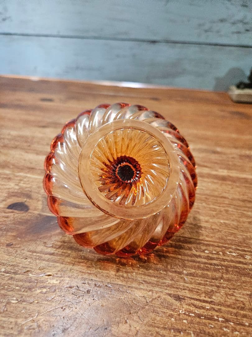 美品 オールドバカラ バンブーローズ 小型 クリスタルガラスのリング