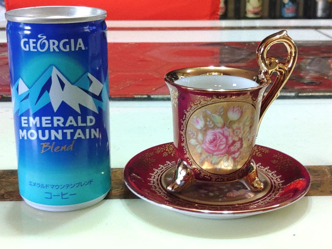 大橋陶器　デミカップ　カップ＆ソーサー　箱付き　926エンヂ　かわいい昭和レトロ