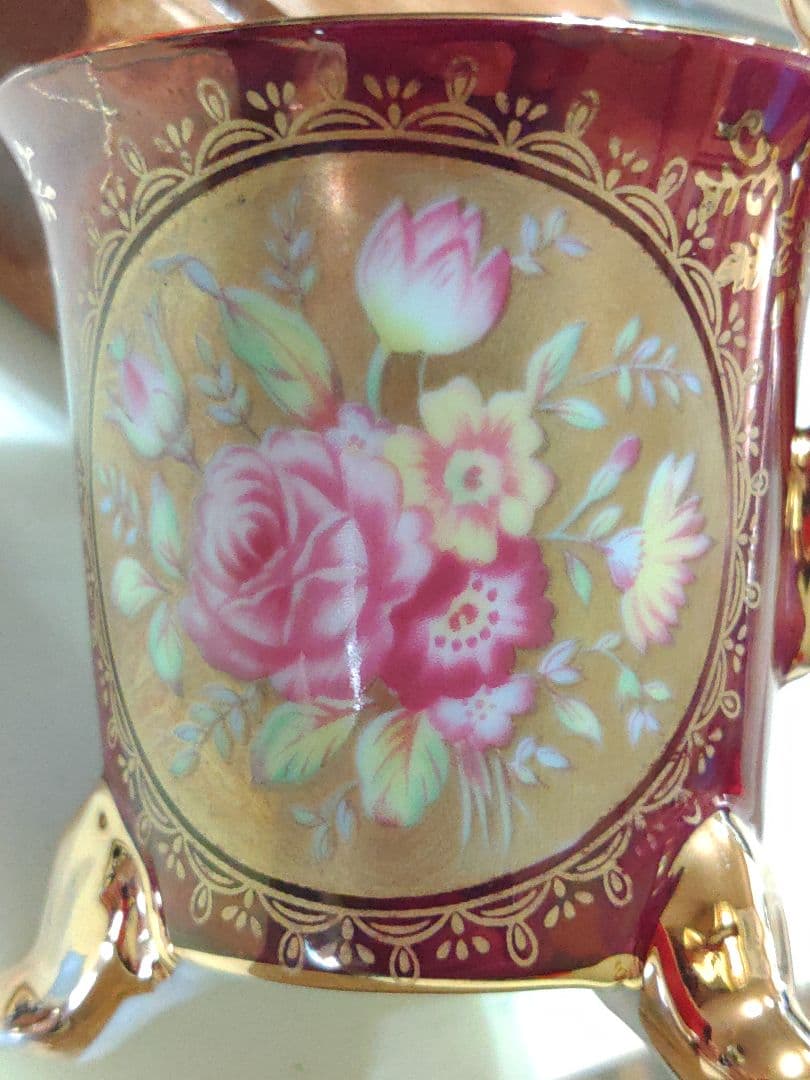 大橋陶器　デミカップ　カップ＆ソーサー　箱付き　926エンヂ　かわいい昭和レトロ