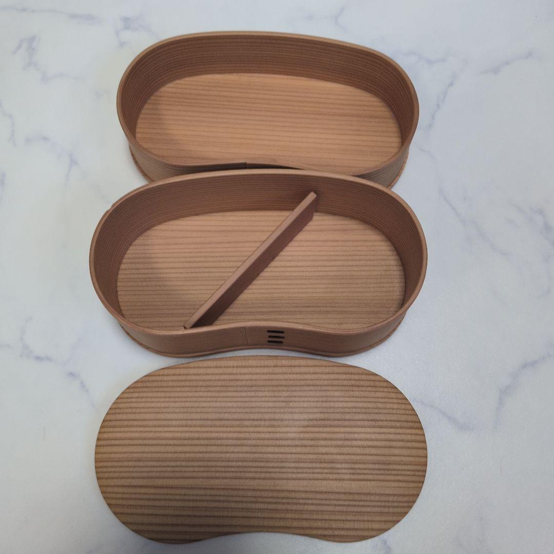 木製 二段式 曲げわっぱ 楕円形 - メルカリ