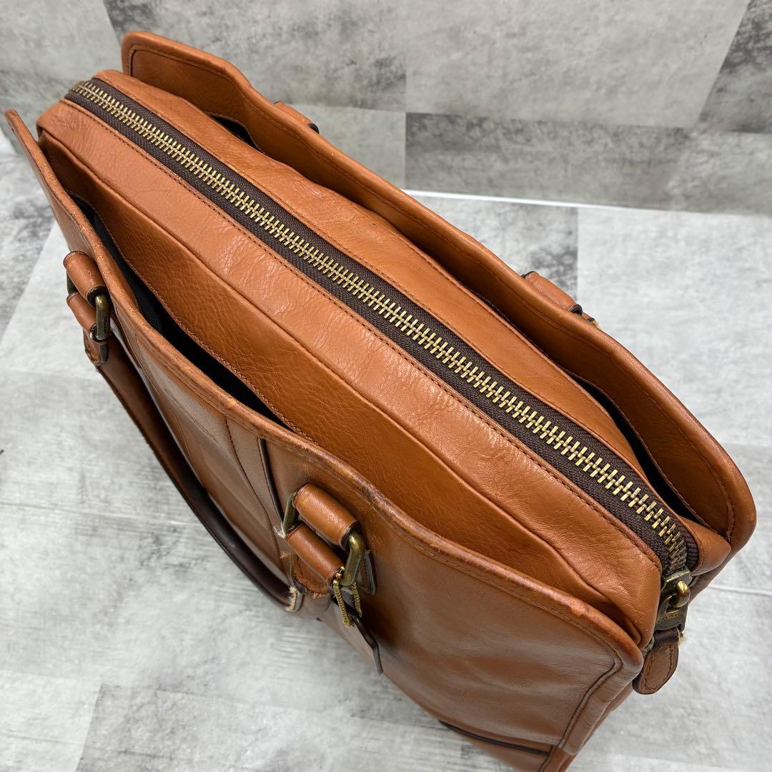 美品 コーチ 2way ビジネスバッグ ブリーフケース レザー 収納多数 A4