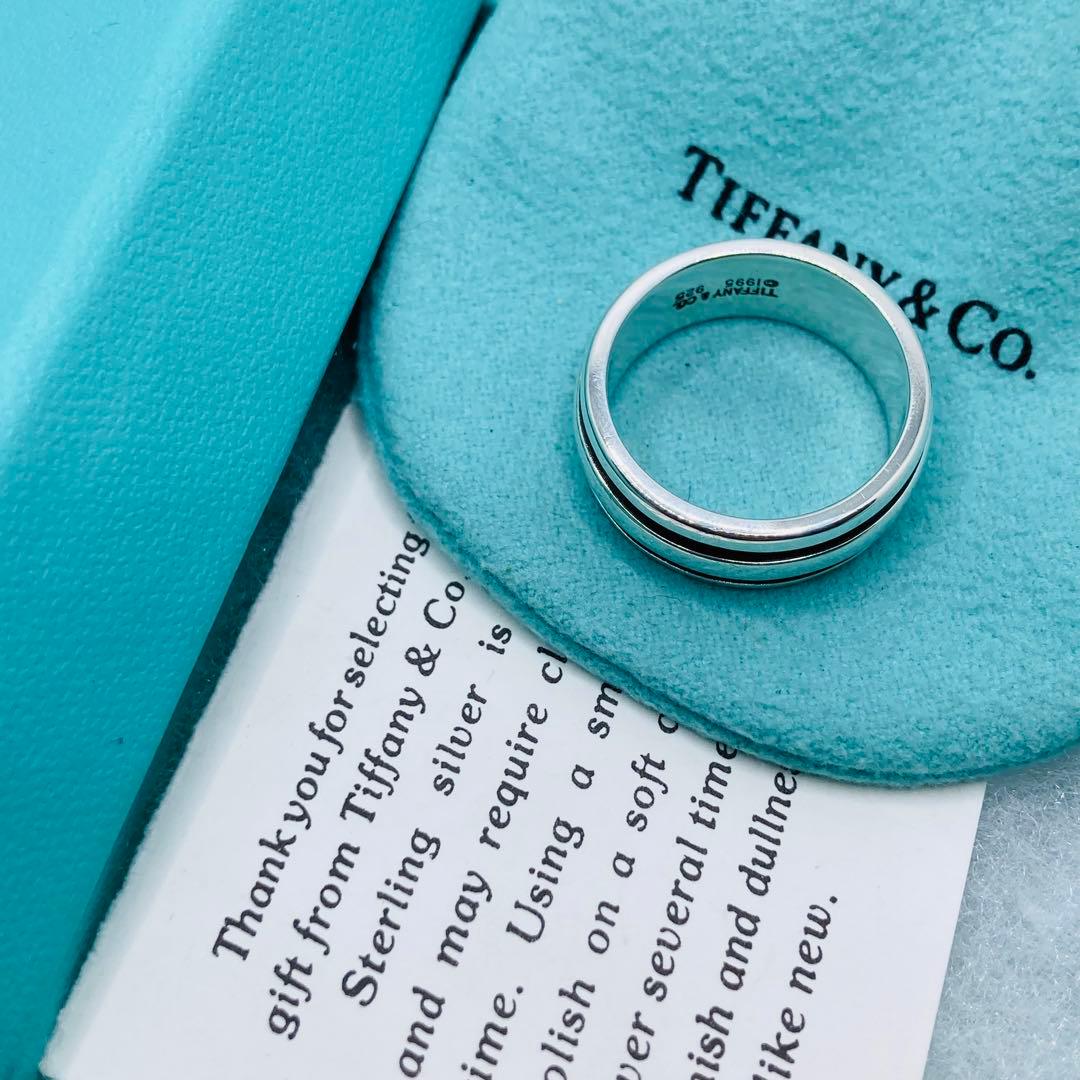 極美品✨ ティファニー リング ダブルライン AG925 #20