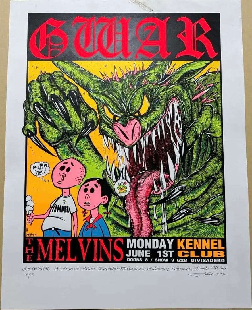 KOZIK GWAR MELVINS シルクスクリーンポスター - メルカリ