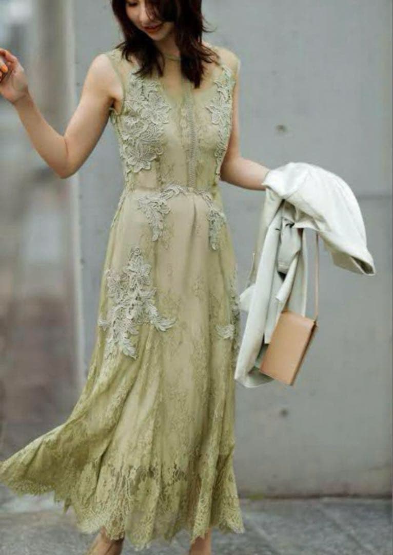 【送料込み】FRAY I.D フレイアイディー　レースモチーフドレス