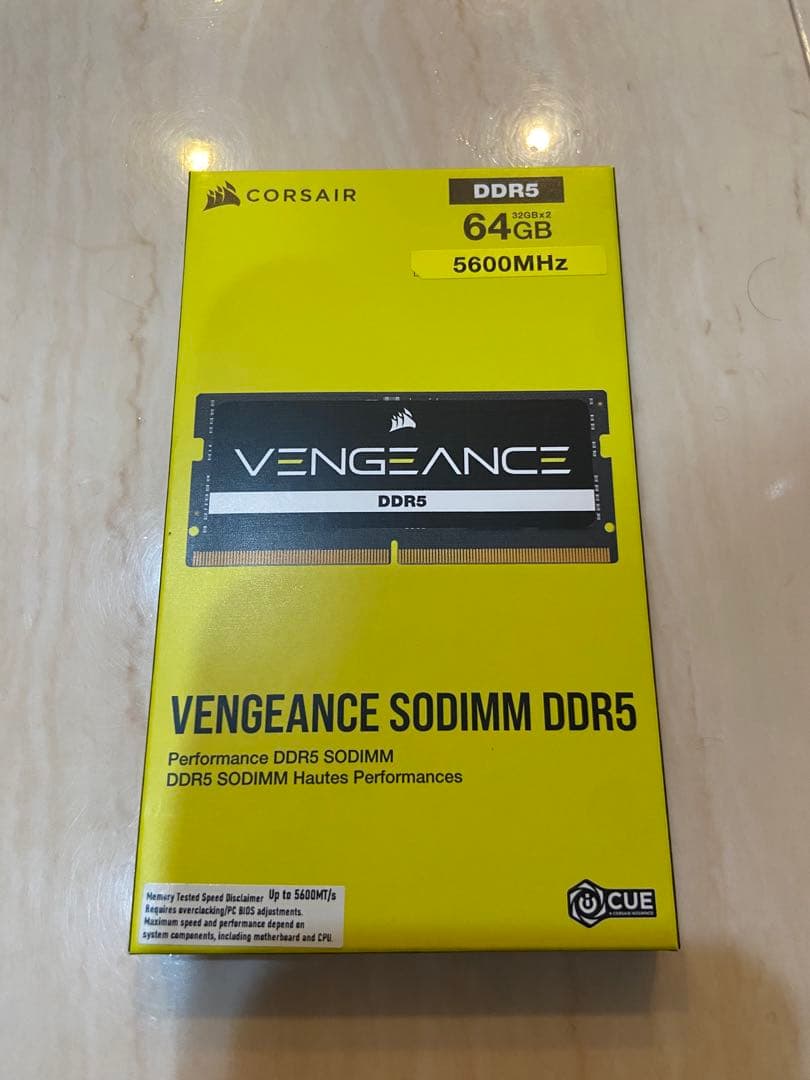 メモリー CORSAIR DDR5-5600MHz CMSX64GX5M2A5600C48 Amazon.com: CORSAIR Vengeance SODIMM DDR5 RAM 64GB (2x32GB
