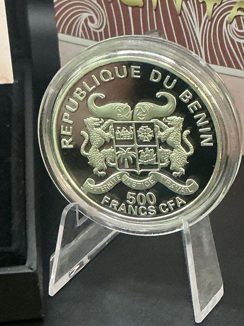 ミュシャ × 黄道十二宮 ―射手座、Sagittarius　銀メッキ付き白銅貨