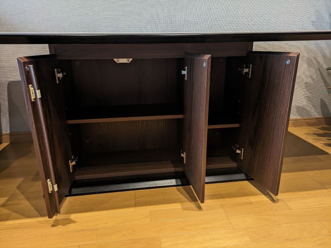 【超美品】収納付きダイニングセット｜高級テーブル＋チェア6脚