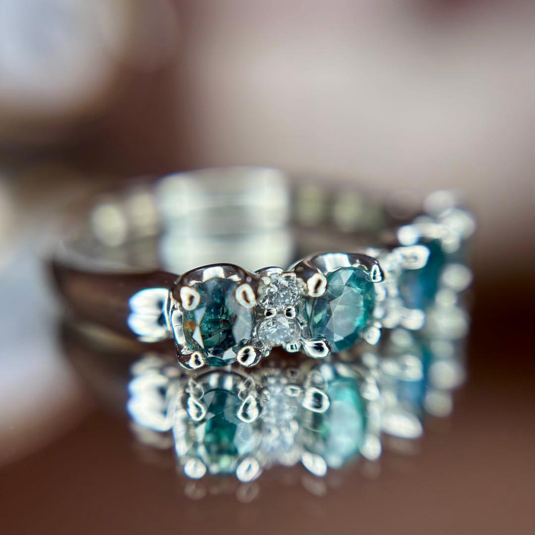 天然非加熱アレキサンドライト ダイヤモンド エタニティ 計1.061ct