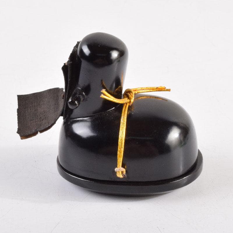 茶道具　黒漆　冠　香合　時代箱　N　8967