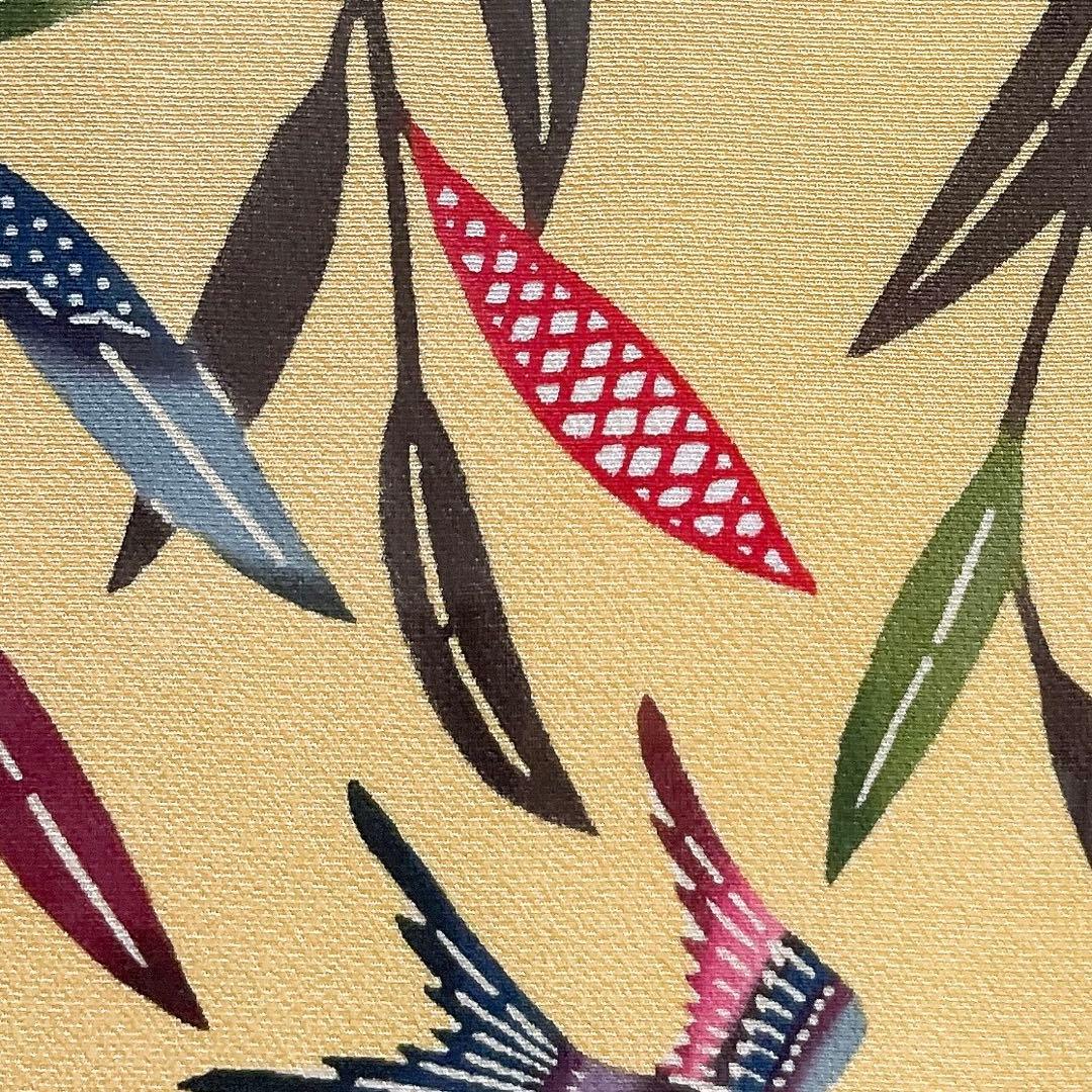 琉球紅型 びんがた 額入り 柳と燕 沖縄 染物 インテリア