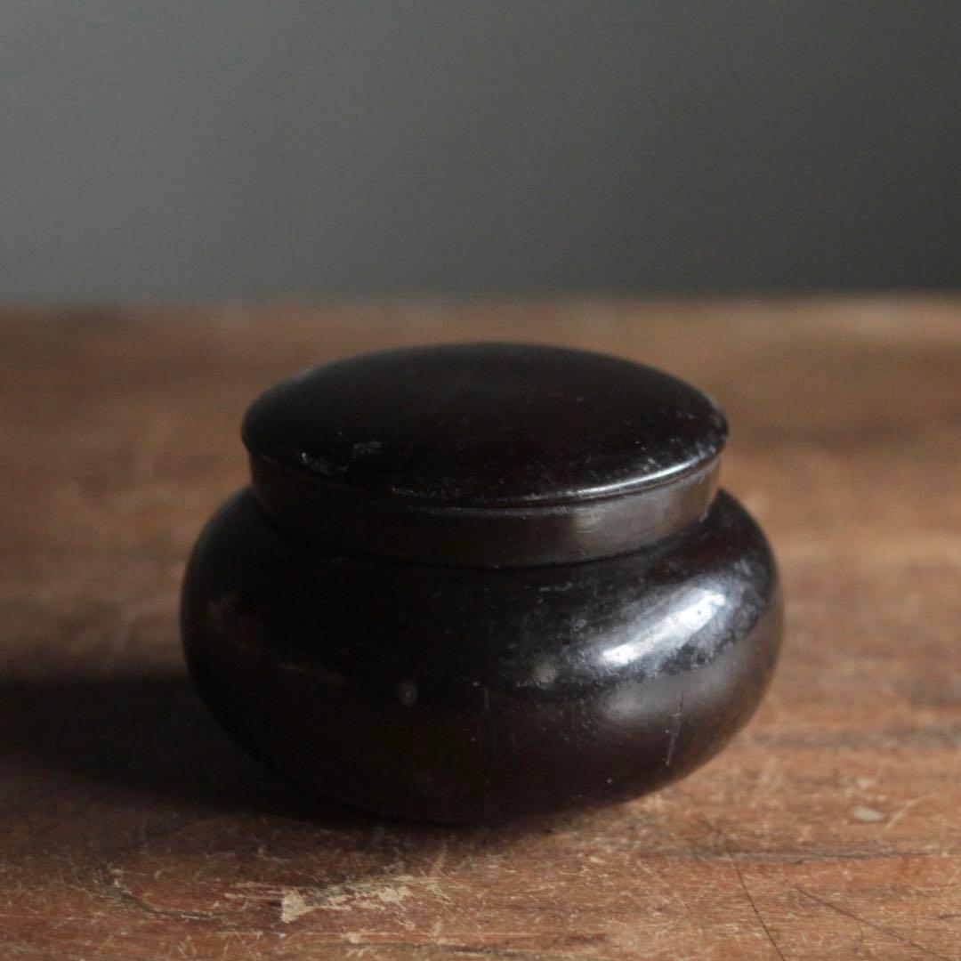 黒漆 薬壺 古美術 古道具 アンティーク 漆器