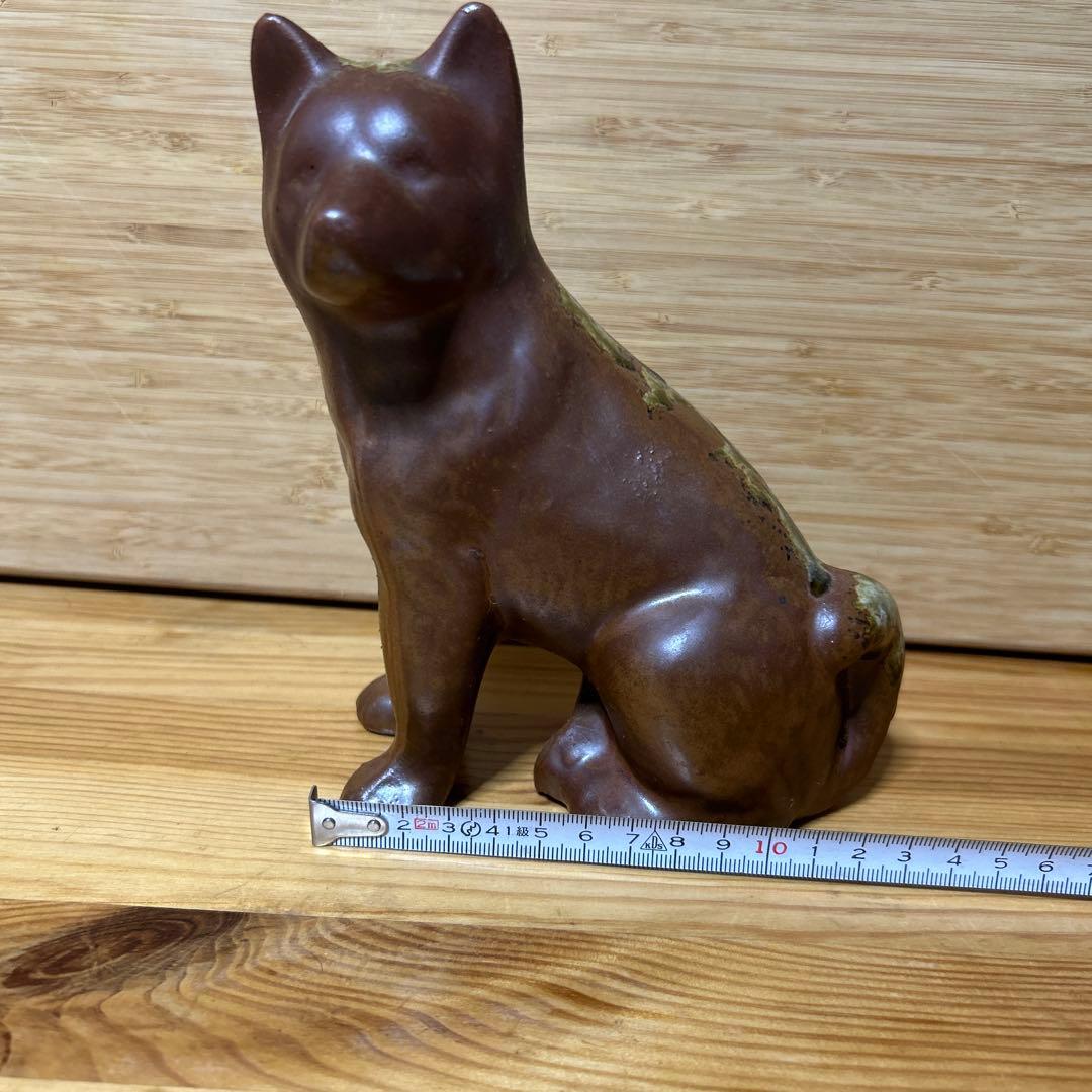 陶器 【丹波立杭焼】犬の置物 茶色　焼き物