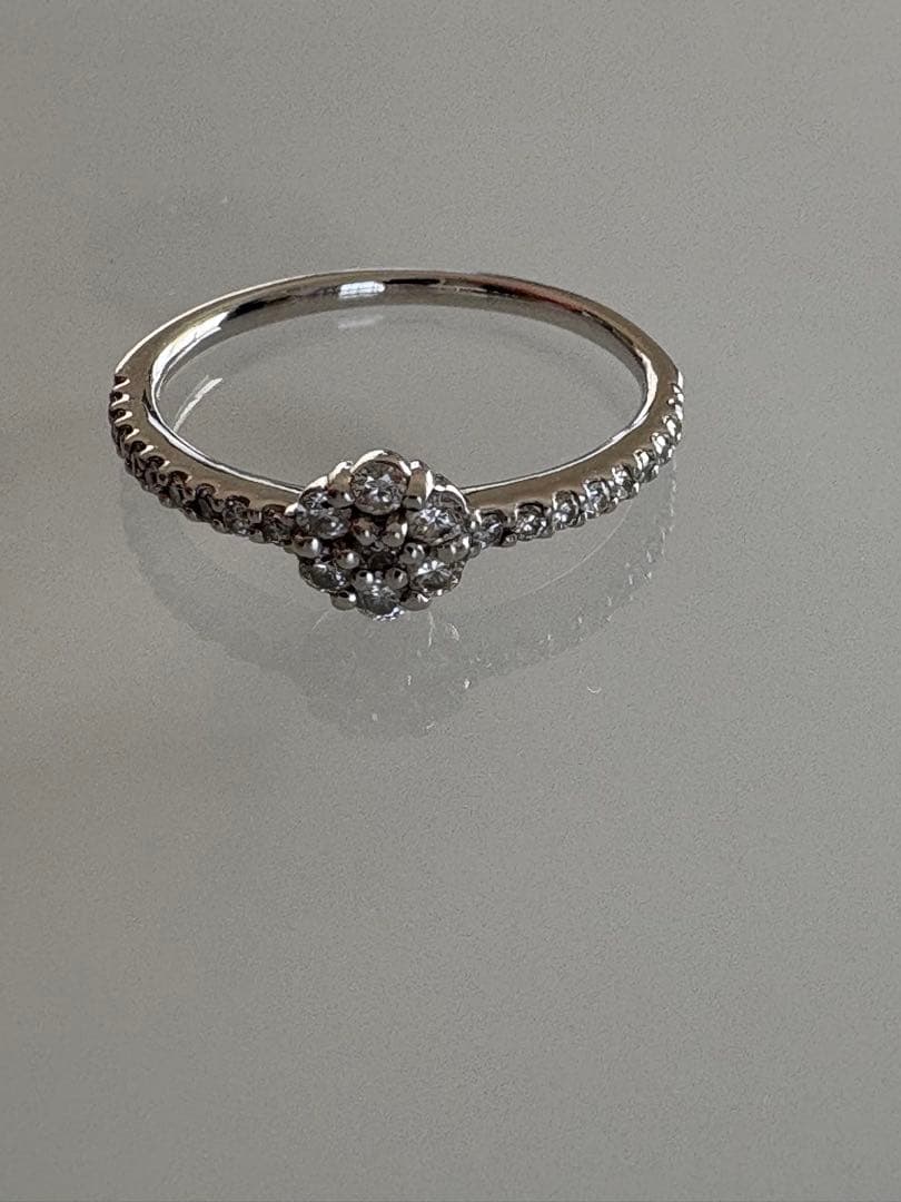 プラチナ900✨ダイヤフラワーモチーフ/エタニティリング❣️