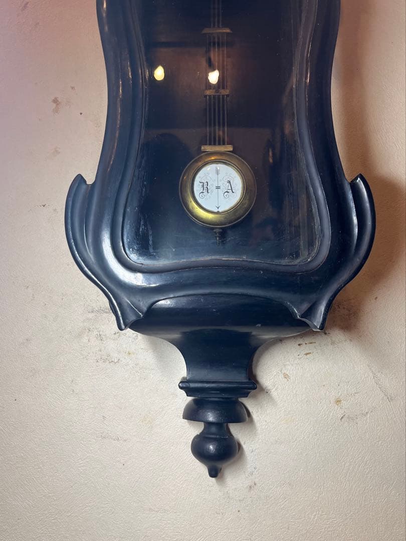 ユンハンス　バイオリン型　柱時計　古時計　振り子　ゼンマイ　レトロ　精工舎
