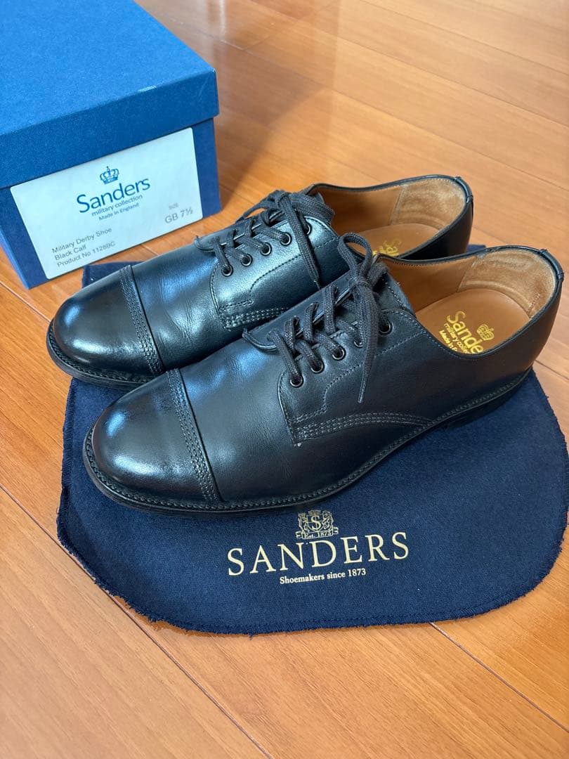 サンダース ミリタリーダービーシューズ UK7.5 1128BC