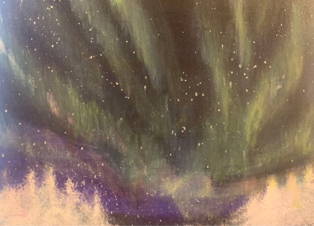 アラスカのオーロラ　原画