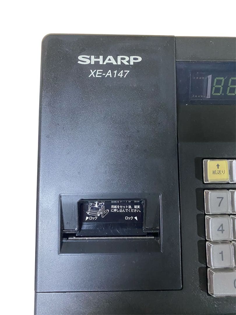 SHARP XEA147レジスタ ブラック 感熱ロール紙10本付 ￼値下げ！ SHARP