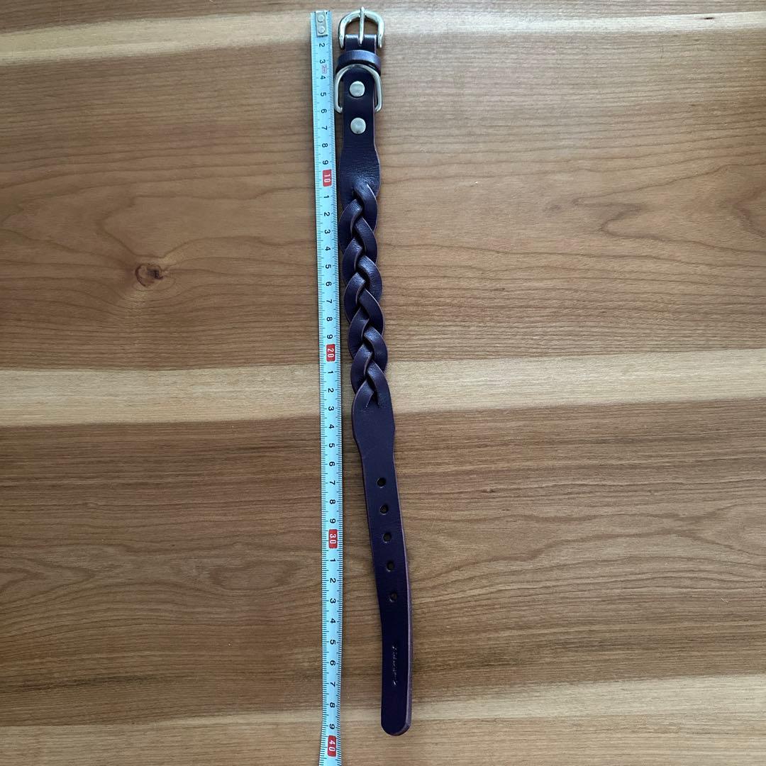 真田紐犬用リード、首輪となめし革首輪セット かわいい首輪 名前刻印