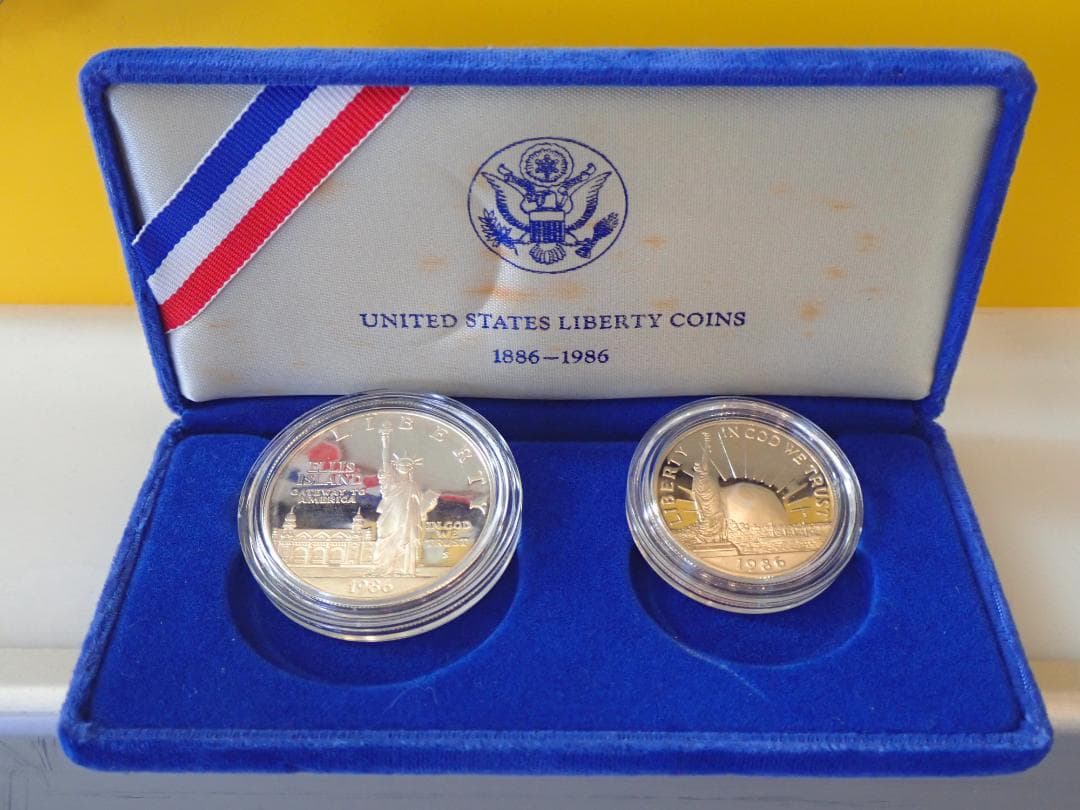 1986年アメリカ銀貨 1ドルリバティコイン自由の女神記念銀貨Silver900