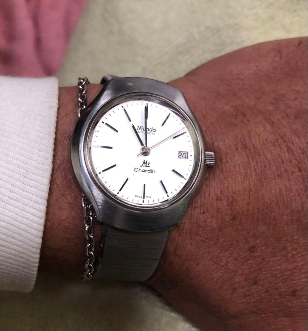 美品★稼動良好★ニバダ　シャルダン　自動巻　ヴィンテージ　メンズ　腕時計