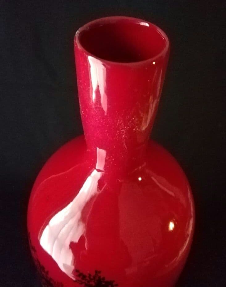 ロイヤルドルトンフランベ②花瓶Royal Doulton英国アンティーク