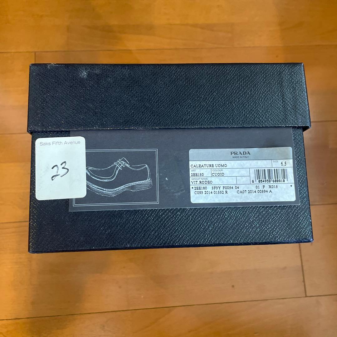 PRADA レザーモカシンシューズ