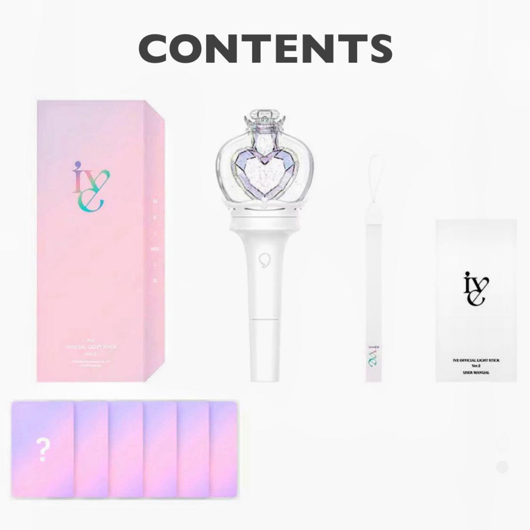 特典トレカ6枚付き IVE ペンライト公式 新品 VER.2 最新 ver2