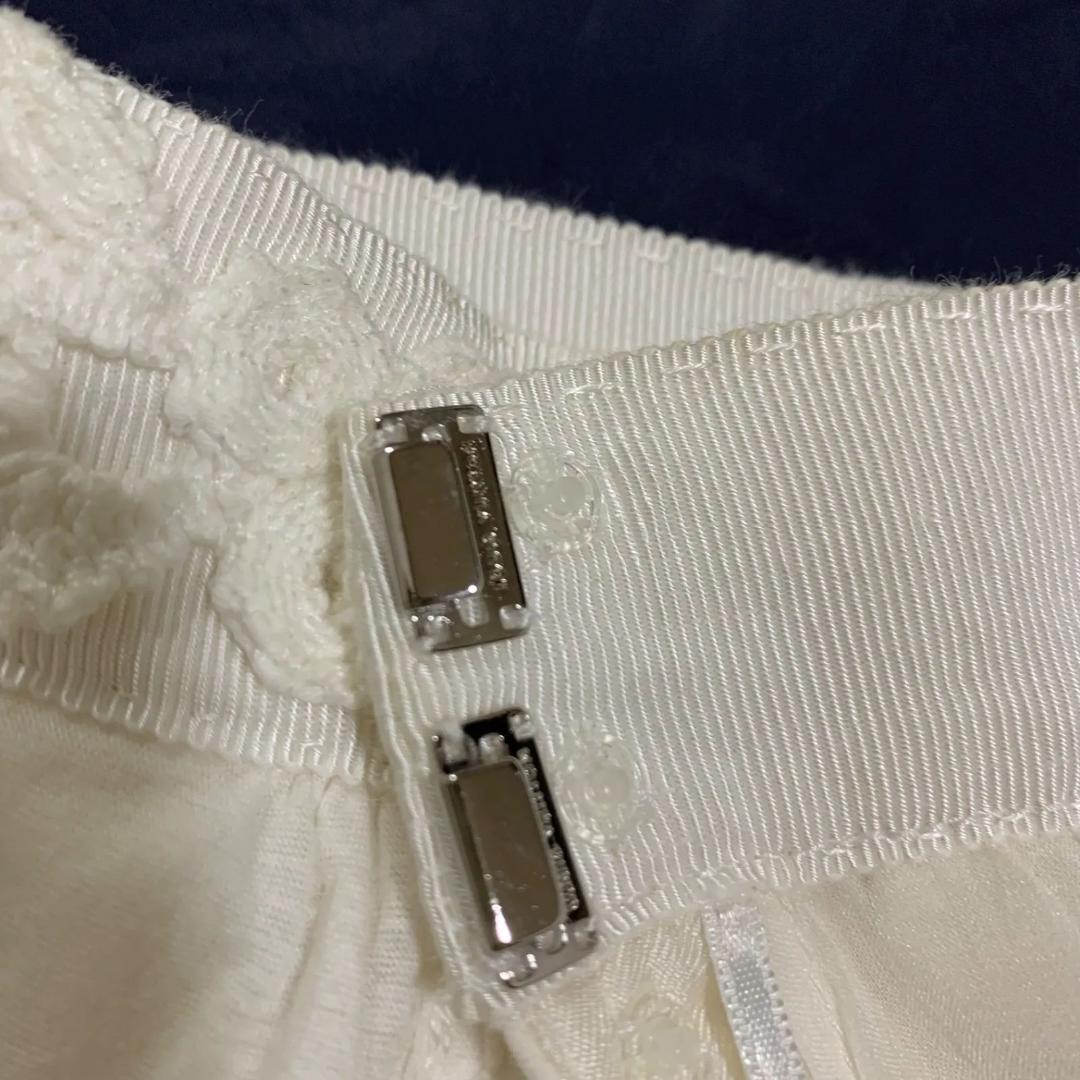 良品✨ルイヴィトン レース 刺繍 フレアスカート 白 ホワイト 34 S