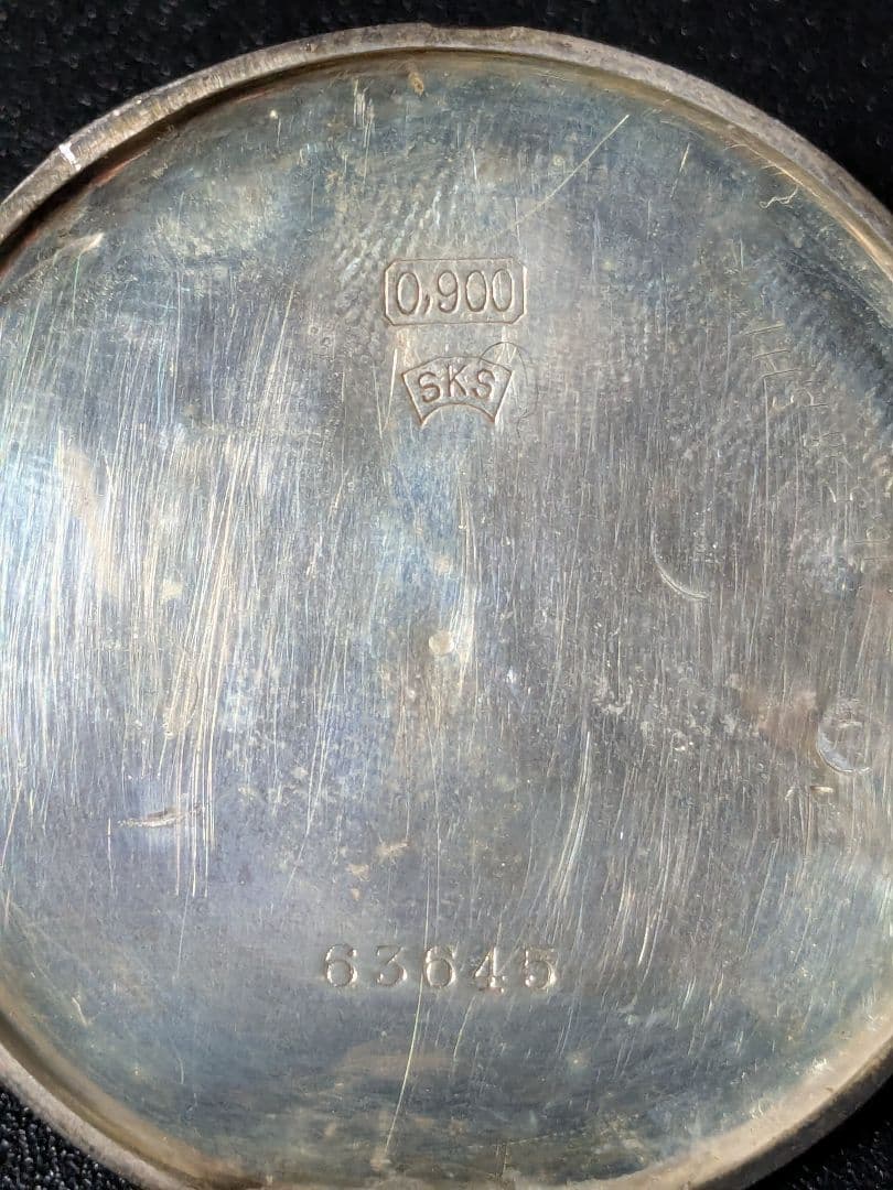 1920〜1930年代製MOERIS 手巻き式懐中時計 Silver900