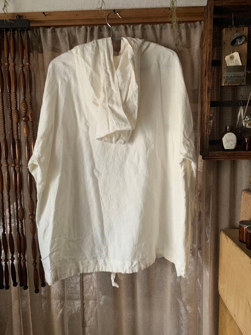 1.作家さんハンドメイド リネン カンガルーポケットパーカーとリネンパンツ2点