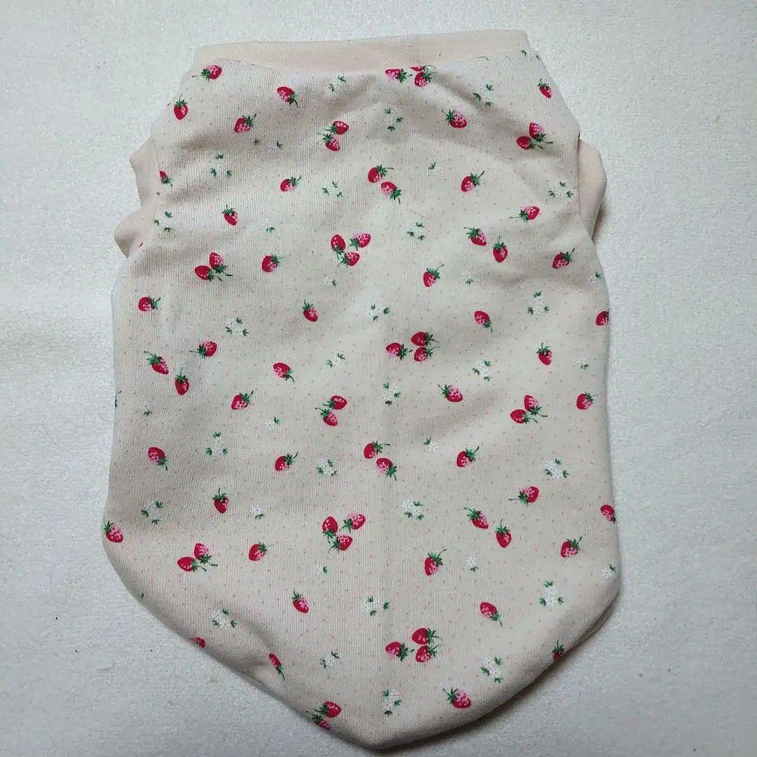 犬服 S わんこの普段着オレンジとペールブルーの花