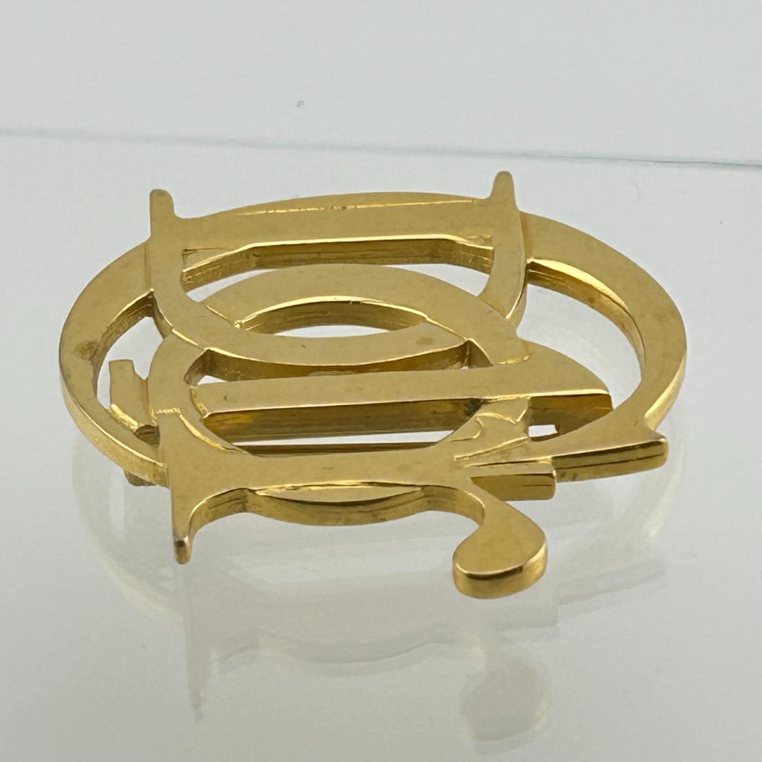 美品】Christian Dior クリスチャンディオール CDロゴ ブローチの通販