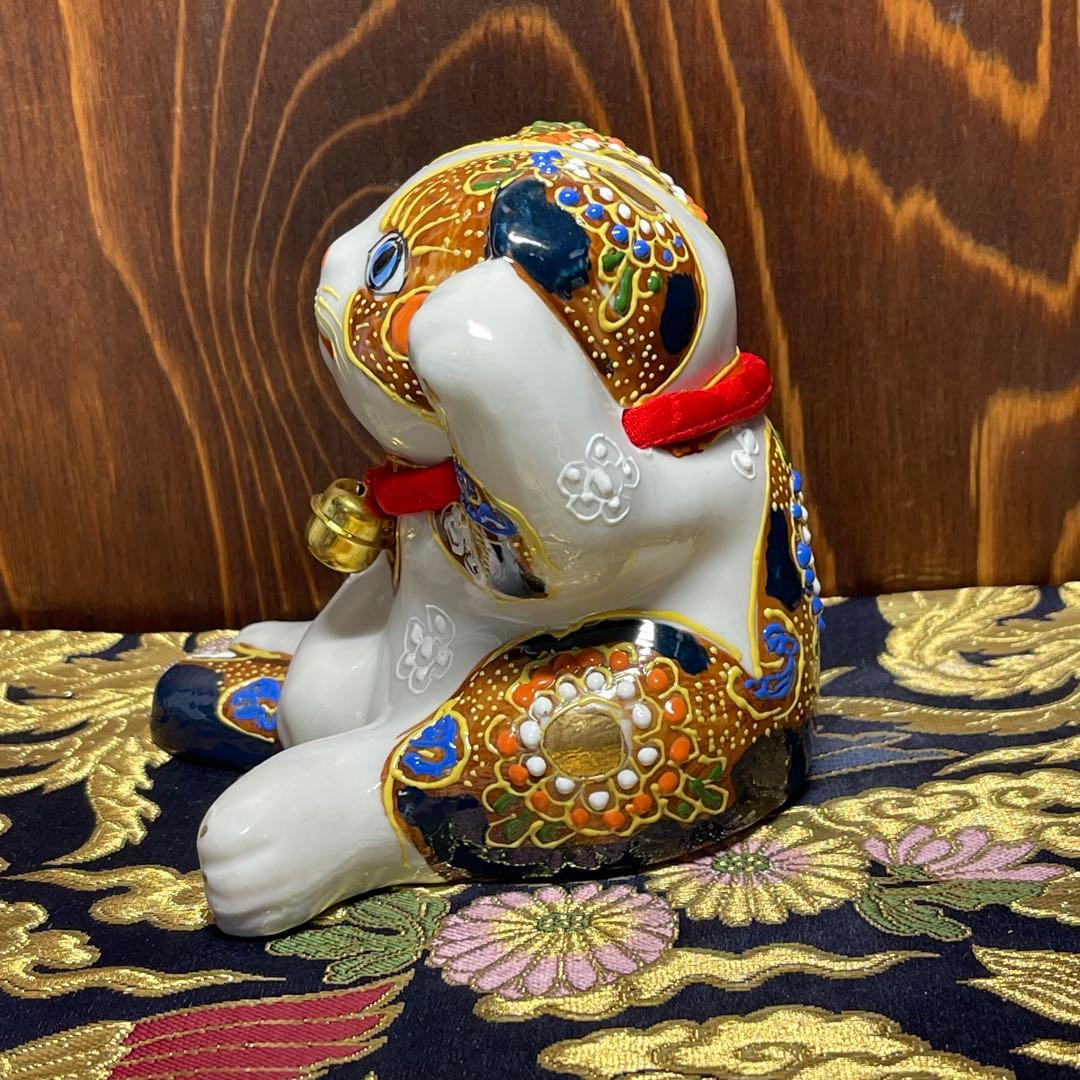 願いが叶う】【病除け 厄除け】招き猫 赤盛り スコティッシュ 左手