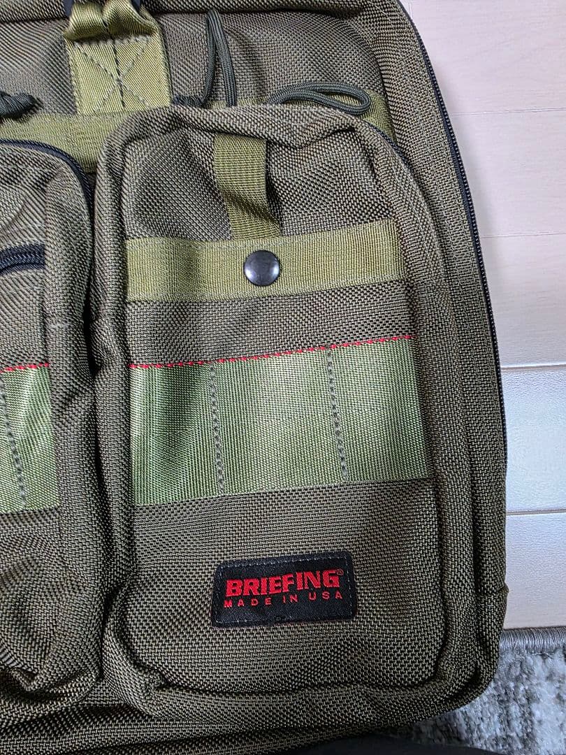 美品☆ブリーフィング 2way ビジネスバッグ ショルダー グリーン